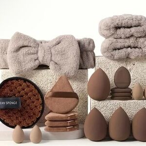 Luxury Brown Makeup Sponge Set